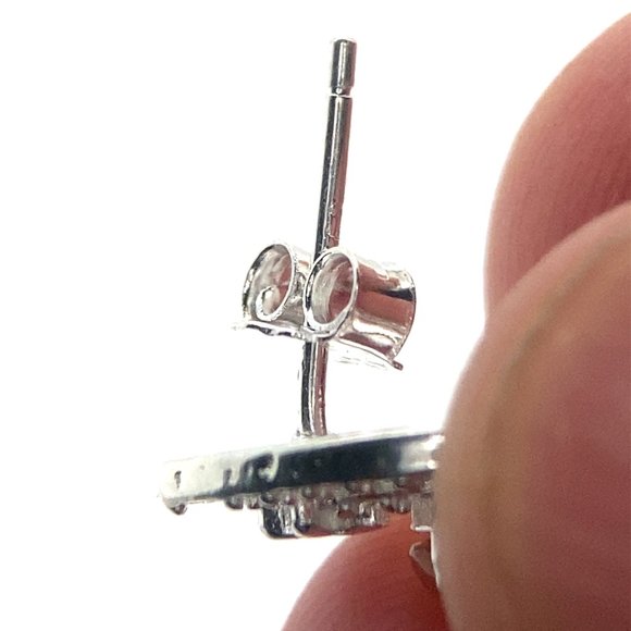 Mandarin Spessartine 1.90ct Platinum Finish Solid 925 Sterling Silver Earrings - Picture 7 of 7